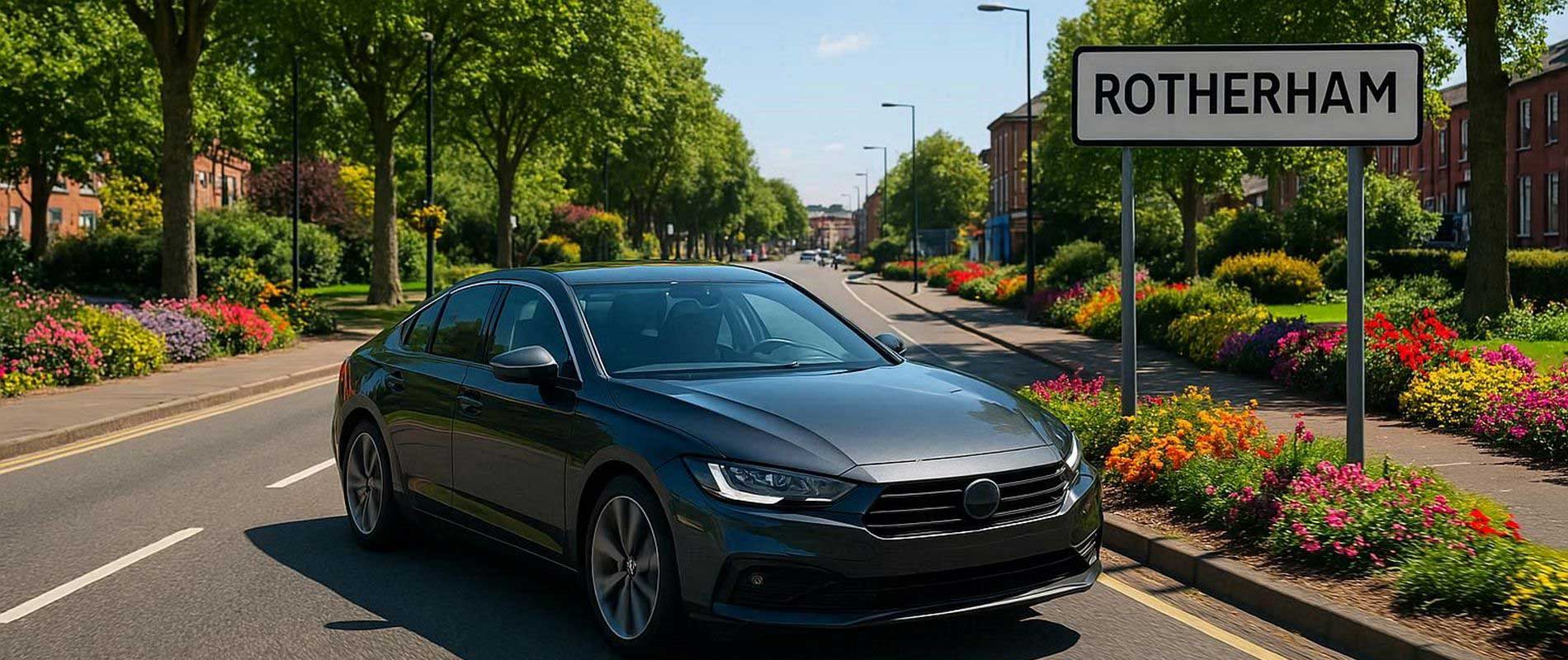 A family car on a quiet Sunday morning in rotherham